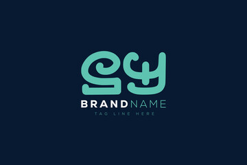 S and Y logo design.  SY abstract Letters Logo Monogram. This logo design is the process of creating a visual symbol that represents a brand, company, or individual.