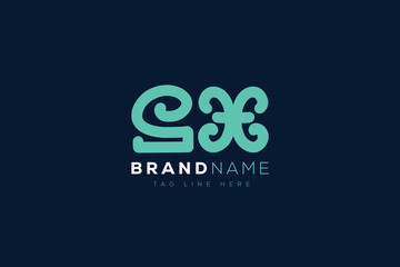 S and X logo design.  SX abstract Letters Logo Monogram. This logo design is the process of creating a visual symbol that represents a brand, company, or individual.