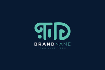 T and D logo design.  TD abstract Letters Logo Monogram. This logo design is the process of creating a visual symbol that represents a brand, company, or individual.