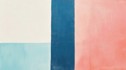 Fototapeta premium Abstract composition with blocks of soft colors and smooth textures.