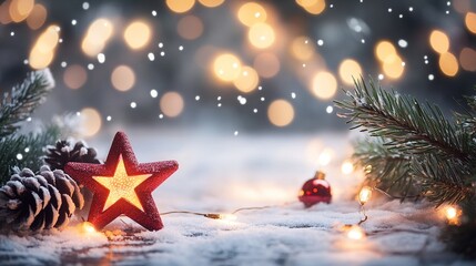 Fototapeta premium Christmas background minimalist elegant