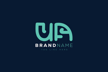 U and A logo design.  UA abstract Letters Logo Monogram. This logo design is the process of creating a visual symbol that represents a brand, company, or individual.