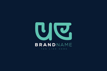 U and E logo design.  UE abstract Letters Logo Monogram. This logo design is the process of creating a visual symbol that represents a brand, company, or individual.