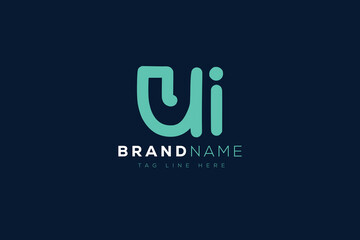 U and I logo design.  UI abstract Letters Logo Monogram. This logo design is the process of creating a visual symbol that represents a brand, company, or individual.