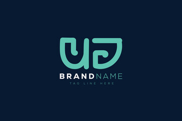 U and J logo design.  UJ abstract Letters Logo Monogram. This logo design is the process of creating a visual symbol that represents a brand, company, or individual.
