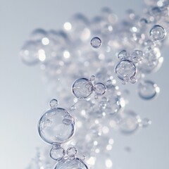 abstract background of clear bubbles