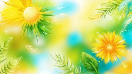 Obraz premium Vibrant Abstract Nature Background with Soft, Flowing Colors, Organic Shapes, and Subtle Textures, Capturing the Essence of Natural Beauty and Tranquil Landscapes