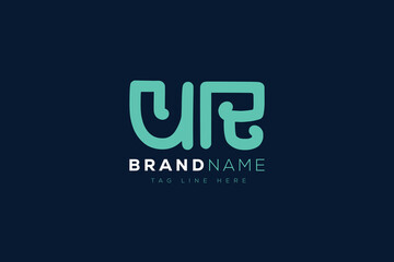 U and R logo design.  UR abstract Letters Logo Monogram. This logo design is the process of creating a visual symbol that represents a brand, company, or individual.