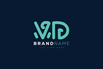 V and D logo design.  VD abstract Letters Logo Monogram. This logo design is the process of creating a visual symbol that represents a brand, company, or individual.