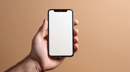 Close-Up View of a Hand Holding a Bright Screen Smartphone