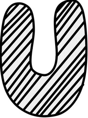 Letter U Canvas Texture