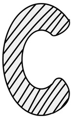 Letter C Canvas Texture