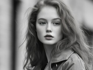 Naklejka premium Elegant and Stylish Female Portrait
