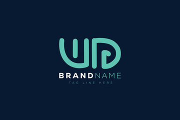 W and D logo design.  WD abstract Letters Logo Monogram. This logo design is the process of creating a visual symbol that represents a brand, company, or individual.