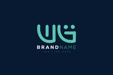 W and G logo design.  WG abstract Letters Logo Monogram. This logo design is the process of creating a visual symbol that represents a brand, company, or individual.