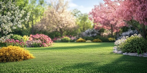 Obraz premium Serene Spring Garden Scene