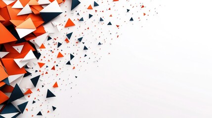 Vibrant Abstract Design with Geometric Shapes and Colorful Bits