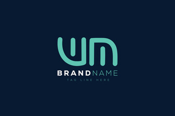 W and M logo design.  WM abstract Letters Logo Monogram. This logo design is the process of creating a visual symbol that represents a brand, company, or individual.