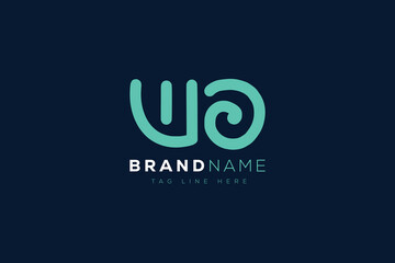 W and O logo design.  WO abstract Letters Logo Monogram. This logo design is the process of creating a visual symbol that represents a brand, company, or individual.