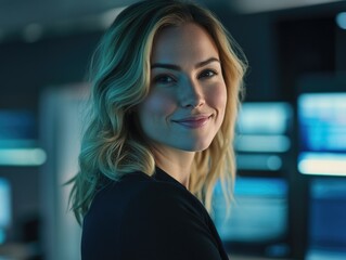 Woman Professional in Tech Office