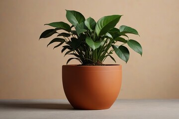Obraz premium there is a plant that is sitting in a pot on a table