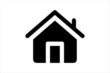 Simple monochrome house icon set
