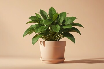 Fototapeta premium there is a plant that is sitting in a pot on a table