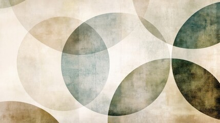 Abstract design featuring overlapping circles in muted colors, creating a textured background.