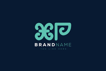 X and P logo design.  XP abstract Letters Logo Monogram. This logo design is the process of creating a visual symbol that represents a brand, company, or individual.