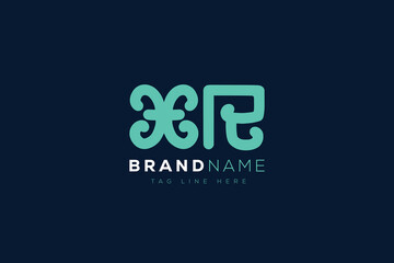 X and R logo design.  XR abstract Letters Logo Monogram. This logo design is the process of creating a visual symbol that represents a brand, company, or individual.