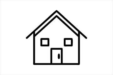 Simple monochrome house icon set
