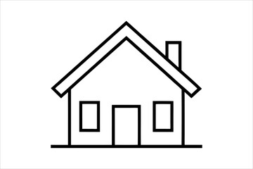 Simple monochrome house icon set