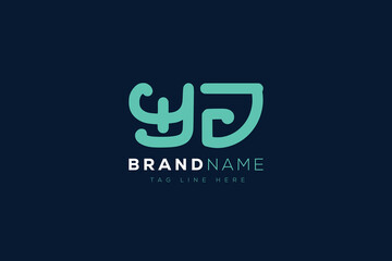 Y and J logo design.  YJ abstract Letters Logo Monogram. This logo design is the process of creating a visual symbol that represents a brand, company, or individual.