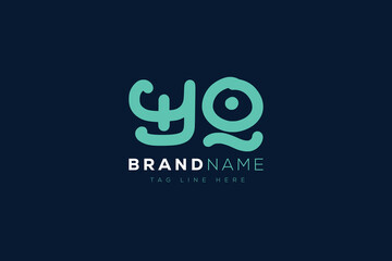 Y and Q logo design.  YQ abstract Letters Logo Monogram. This logo design is the process of creating a visual symbol that represents a brand, company, or individual.