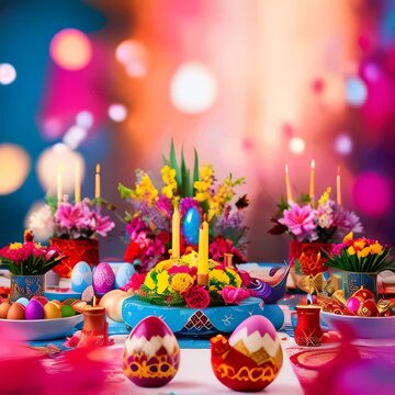 Nowruz is the Iranian New Year celebration background