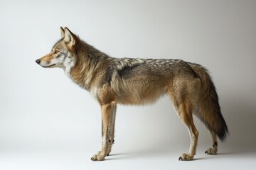 Obraz premium a coyote standing on a white background
