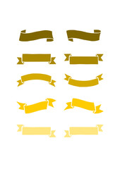 ribbon, banner, vector, set, label, decoration, scroll, gold, illustration, design, blank, flag, collection, element, shape, sign, frame, award, symbol, art, golden, template, badge, curled, bow