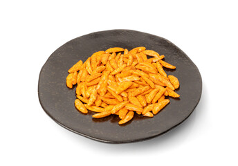 Senbei isolated, kaki no tane rice cracker, japanese crispy snack, sembei, okaki, Asian baked sweets