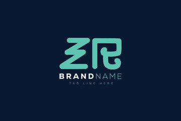 Z and R logo design.  ZR abstract Letters Logo Monogram. This logo design is the process of creating a visual symbol that represents a brand, company, or individual.