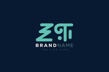 Z and T logo design.  ZT abstract Letters Logo Monogram. This logo design is the process of creating a visual symbol that represents a brand, company, or individual.