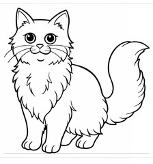 Fototapeta premium cat coloring 