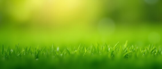 Fototapeta premium Grass on a blurred green background.