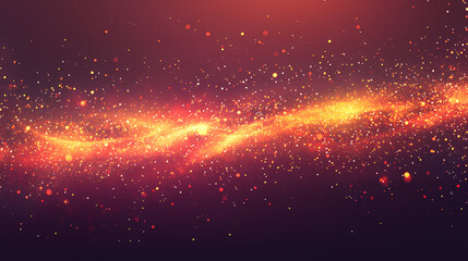 Red gradient background with border bokeh red lights in blur effect. abstract sparkling backdrop for festive design, print and romantic themes with copy space. Dappled. Illustration