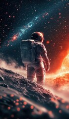 A breathtaking view of stars seen from space by an astronaut.