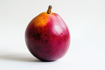a ripe plum isolated on a white background