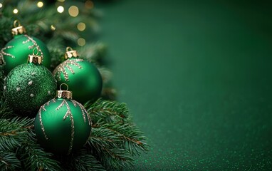 Christmas new year green background