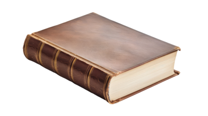 A classic hardcover book isolated background