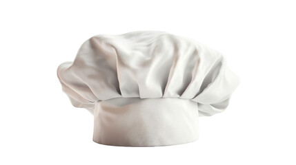 A clean white chefs hat isolated background