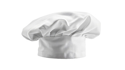 A clean white chefs hat isolated background