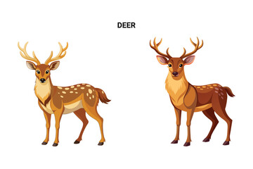 Customizable Deer Isolated Vector Illustration